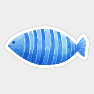 blue fish Sticker